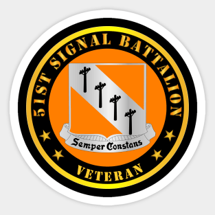 51st Signal Battalion - Veteran Sticker